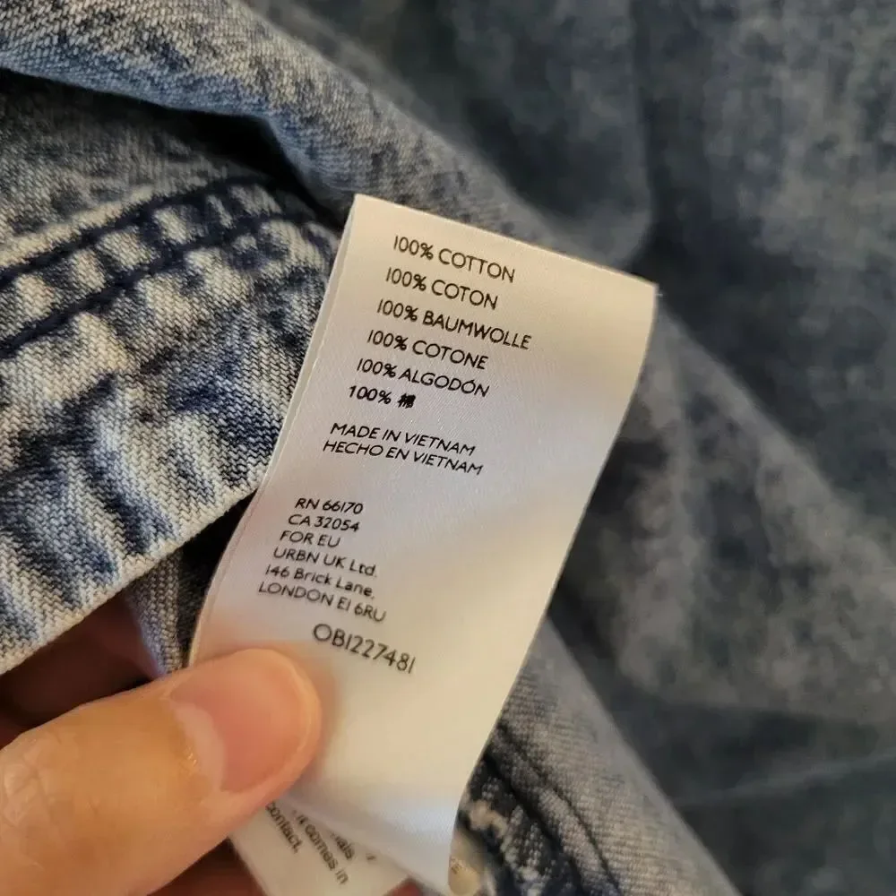 Free peopleCharlie Denim Bd Top in Lightest Indigo XS